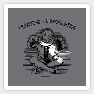 Joker VIllain Playing Card Retro Vintage Sticker